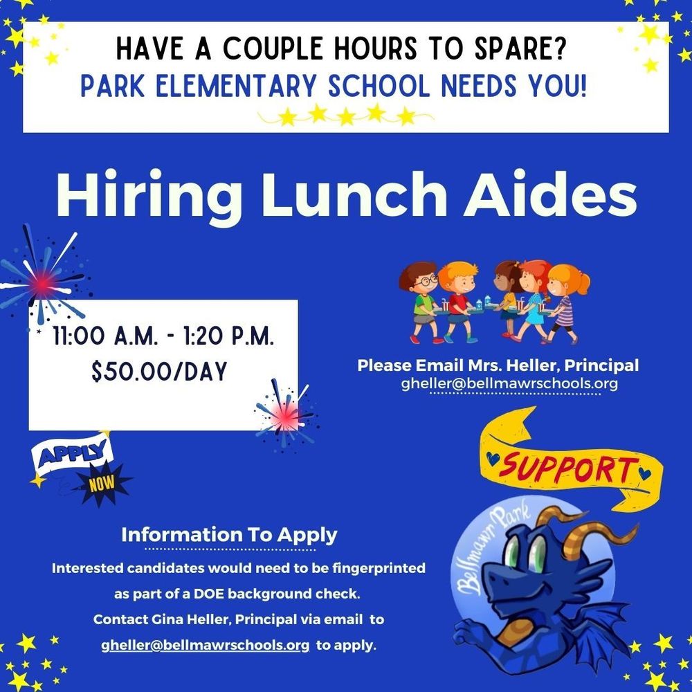 Hiring Lunch Aides