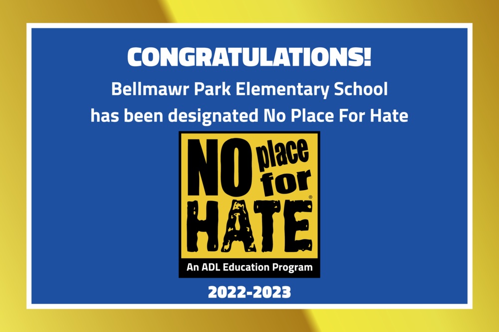Bellmawr Park is Designated as a "No Place for Hate" School